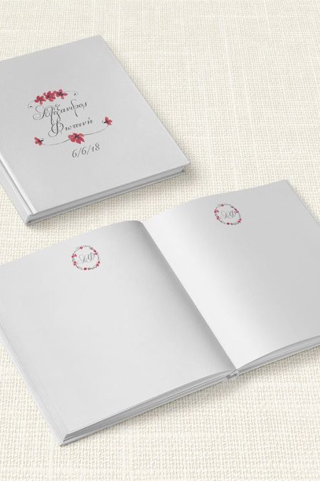 Βιβλίο Ευχών Γάμου MyMastoras® - Circles Flowers