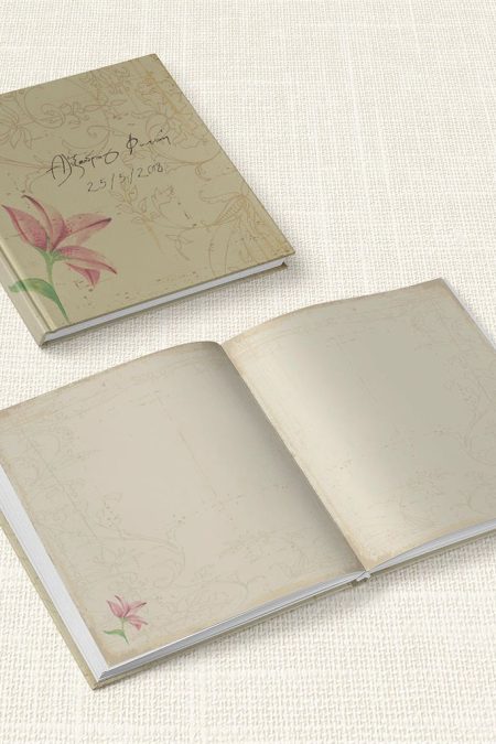 Βιβλίο Ευχών Γάμου MyMastoras® - Postcard Lily