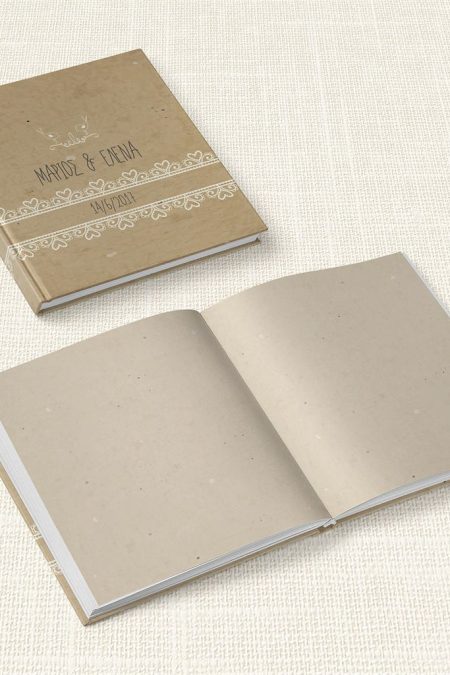 Βιβλίο Ευχών Γάμου MyMastoras® - Lace Brown