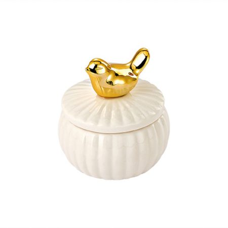 ΜΠΟΜΠΟΝΙΕΡΑ ΜΠΙΖΟΥΤΙΕΡΑ ΠΟΡΣΕΛΑΝΙΝΗ ΜΕ ΧΡΥΣΟ ΠΕΡΙΣΤΕΡΙ Φ7Χ7CM