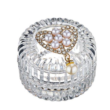 ΜΠΟΜΠΟΝΙΕΡΑ ΜΠΙΖΟΥΤΙΕΡΑ ΓΥΑΛΙΝΗ ΜΕ ΚΑΡΔΙΑ ΚΑΙ ΠΕΡΛΕΣ Φ6.5Χ4.5