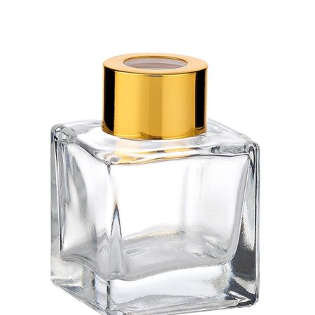 BAZAKI ΓΙΑ ΑΡΩΜΑΤΙΚΟ ΧΩΡΟΥ ΤΕΤΡΑΓΩΝΟ ΧΡΥΣΟ ΠΩΜΑ 50ml  5χ5χ7cm