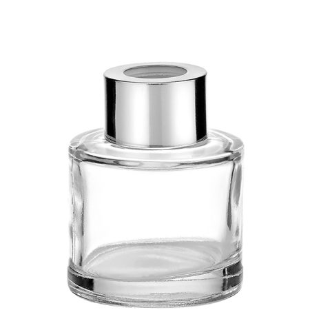 BAZAKI ΓΙΑ ΑΡΩΜΑΤΙΚΟ ΧΩΡΟΥ ΣΤΡΟΓΓΥΛΟ ΑΣΗΜΙ ΠΩΜΑ 50ml  Φ5x6.5cm