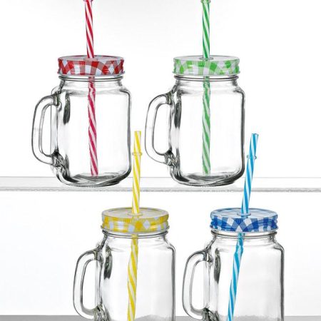 ΜΠΟΜΠΟΝΙΕΡΑ ΓΥΑΛΙΝΟ ΠΟΤΗΡΙ 450ML ΜΕ ΧΕΡΟΥΛΙ & ΜΕΤΑΛΛΙΚΟ ΚΑΠΑΚΙ 4 ΧΡΩΜΑΤΩΝ 8Χ8Χ13Υ