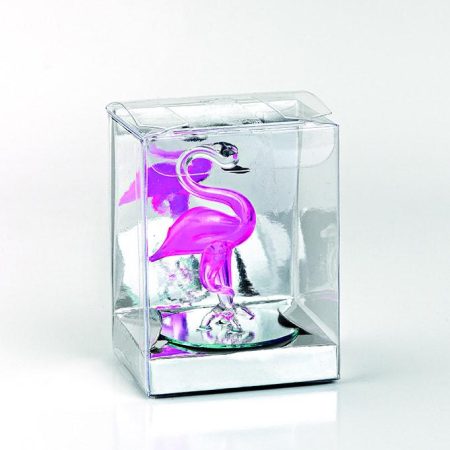 ΓΥΑΛΙΝΗ ΜΠΟΜΠΟΝΙΕΡΑ ΦΛΑΜΙΝΓΚΟ ΦΟΥΞΙΑ ΣΕ PVC ΚΟΥΤΑΚΙ 6x5x8cm