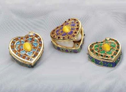 LUXURY CLOISONNE ΜΠΟΜΠΟΝΙΕΡΑ ΜΠΙΖΟΥΤΙΕΡΑ ΚΑΡΔΙΑ