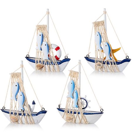 ΜΠΟΜΠΟΝΙΕΡΑ ΞΥΛΙΝΟ ΚΑΡΑΒΑΚΙ ΜΕ ΨΑΡΙΑ 4 ΣΧΕΔΙΩΝ 11X14CM