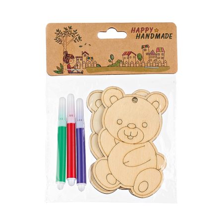 ΑΡΚΟΥΔΑΚΙ ΞΥΛΙΝΟ ΜΕ ΜΑΡΚΑΔΟΡΟΥΣ 6.5x10cm