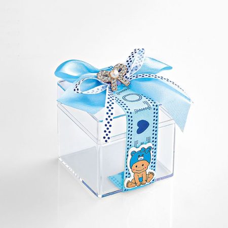 ΜΠΟΜΠΟΝΙΕΡΑ ΜΠΙΖΟΥΤΙΕΡΑ PVC ΣΙΕΛ BABY BOY ΜΕ ΦΙΟΓΚΟ 6X6X6CM