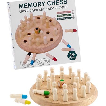 ΞΥΛΙΝΟ ΠΑΙΧΝΙΔΙ ΜΝΗΜΗΣ MEMORY CHESS Φ15.5cm